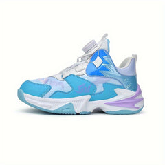 Boys' Basketball Shoes with Rotating Buckle Non-Slip Sneakers
