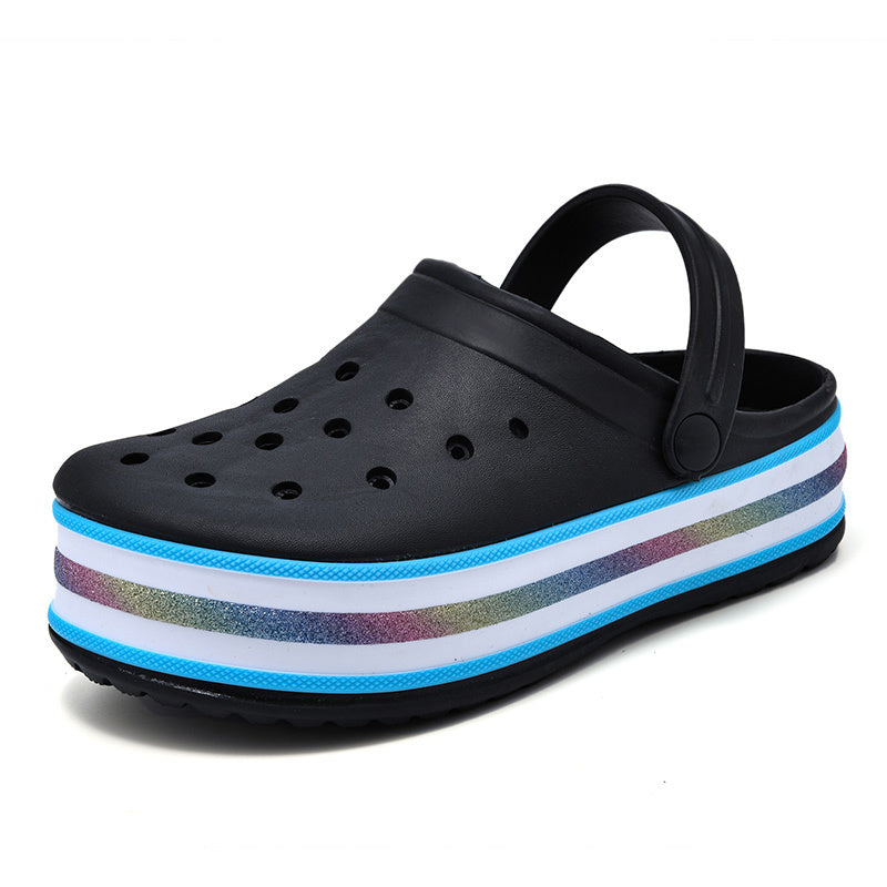 Women's PVC Clogs Garden Sandals Thick Sole Slides Slingback Sandals