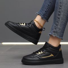 Casual Faux Leather High Top Skate Shoes