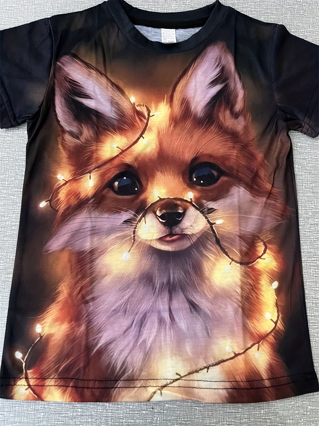 Girls Fox Graphic T Shirt 3D Print Short Sleeve Tee