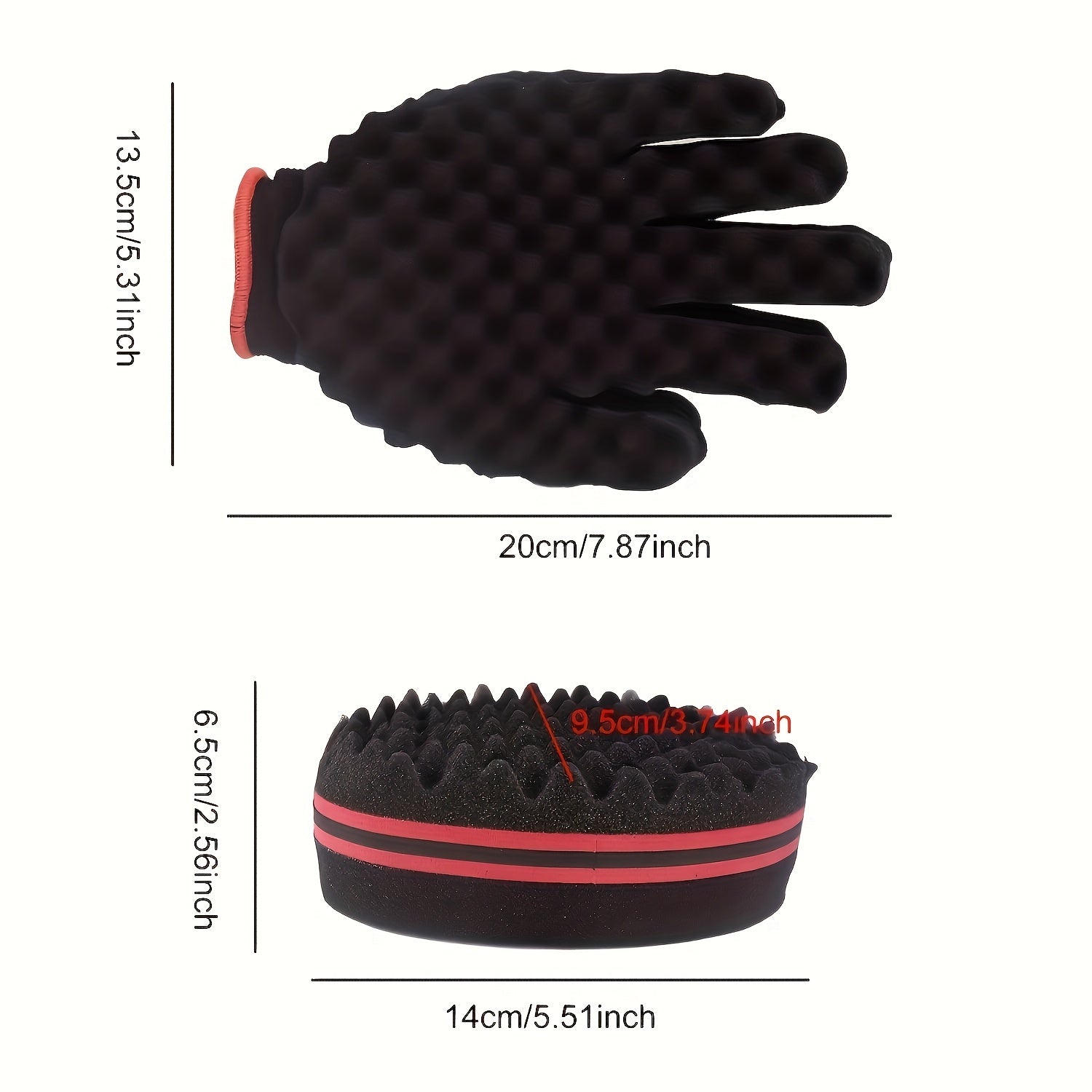 Hair Sponge Set Afro Hair Sponge Barber Brush Pick and Twist Comb for Girls