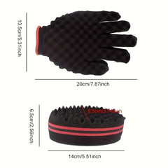Hair Sponge Set Afro Hair Sponge Barber Brush Pick and Twist Comb for Girls