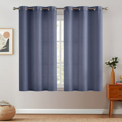 Flat Jacquard Curtain Light filtering Grommet Top Curtain