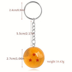 7pc Anime 7 Stars Crystal Balls Keychain Set for Car Hanging