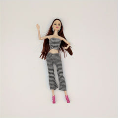 Movable Plaid Doll Kids Gift for Festivals