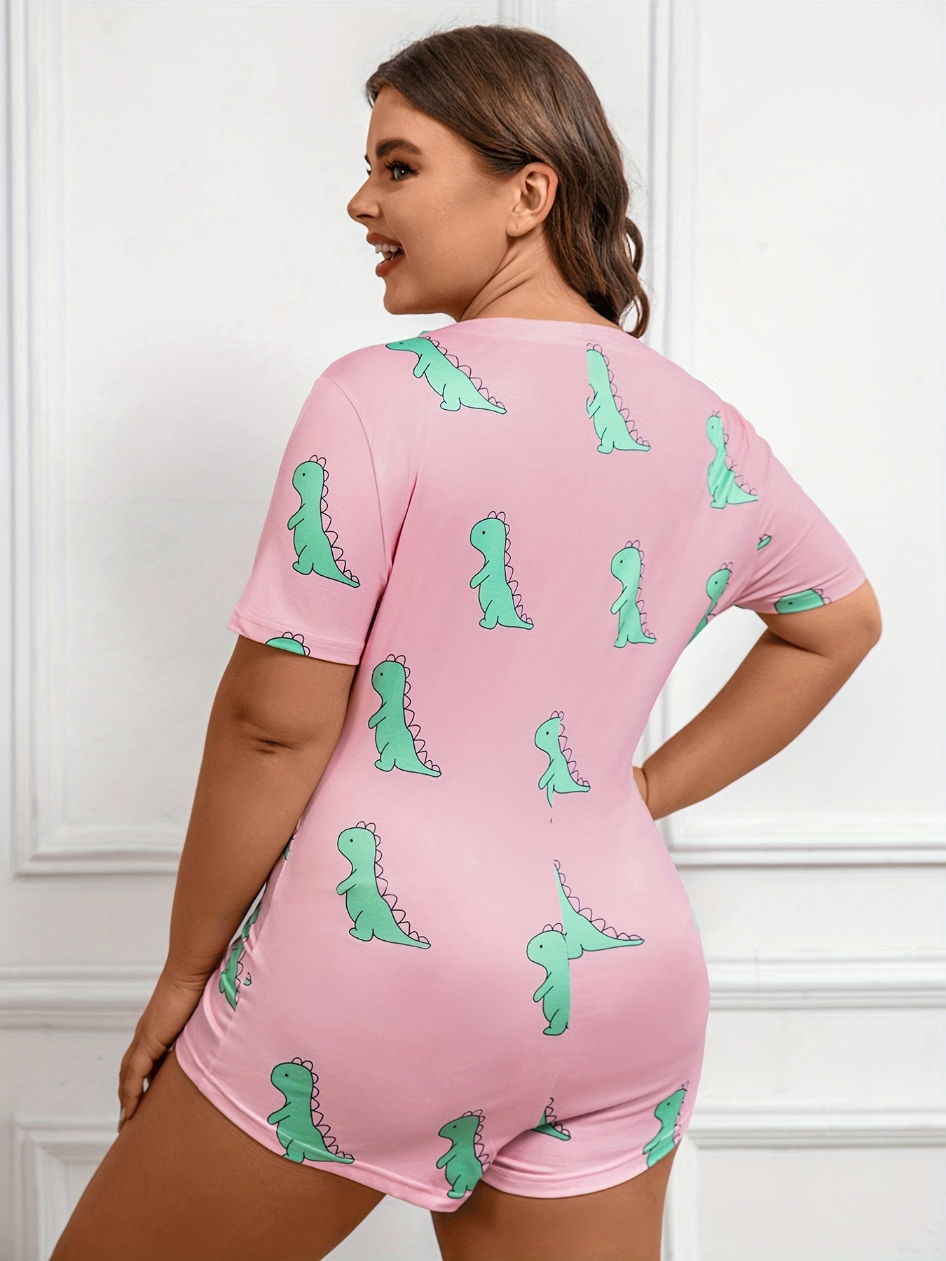 Sexy Dinosaur Print Pajama Romper