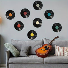 8pcs Vinyl Record Wall Stickers Home Wall Decoration