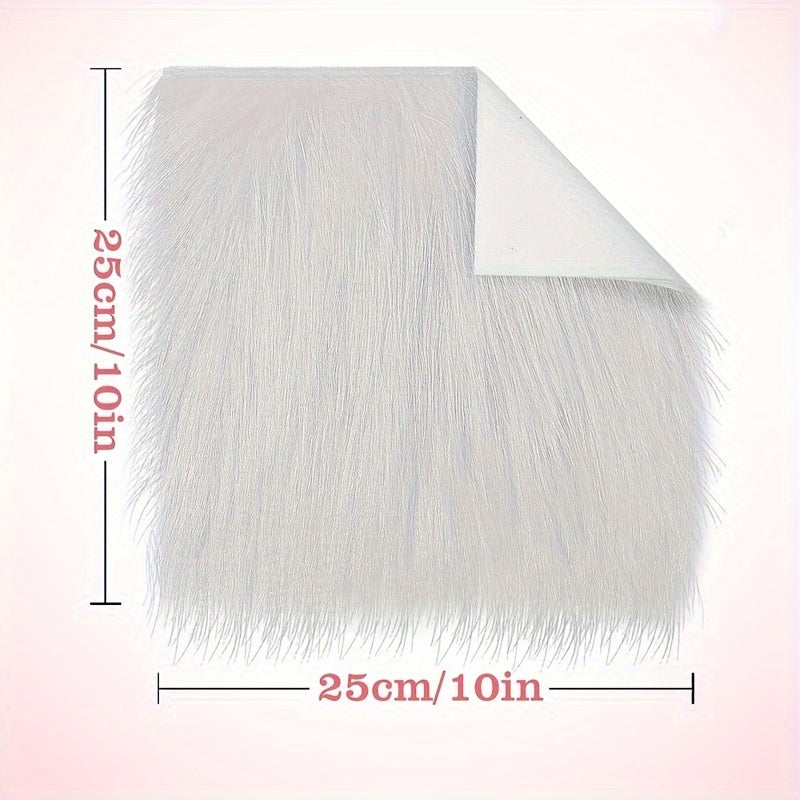Fluffy Fur Square Patches for Crafts Sewing Clothing