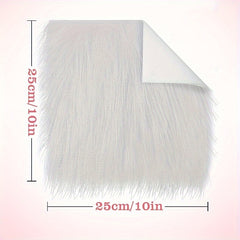Fluffy Fur Square Patches for Crafts Sewing Clothing