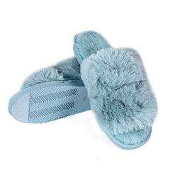Women's Fuzzy Indoor Slippers Warm & Comfy Non slip Slides Shoes