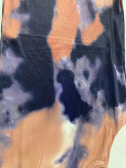 Tie Dye Print Lounge Set Crew Neck Tank Top & Lace Up Pants