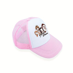 Y2K Pink Cartoon Girls Trucker Hat Anime Dad Cap