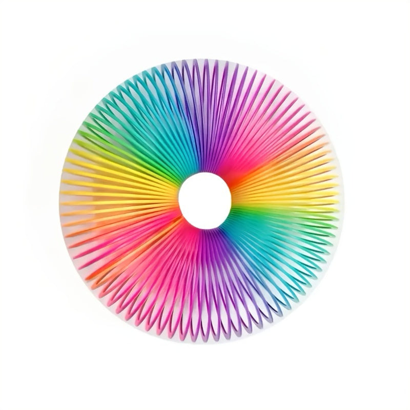 Rainbow Fidget Spinner Mixed Colors Elastic Party Toy Durable Plastic