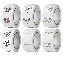 500 Thank You Stickers Baking Bread Cake Round Decorative Envelope Gift Label