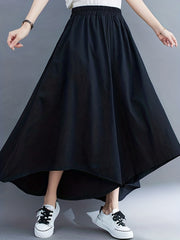 High Waist Wide Leg Pants Casual Elastic Solid Culottes Palazzo Pants