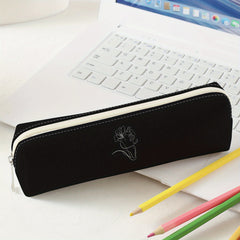 Large Capacity Zippered Pencil Case School Supplies Storage Bag Soft Bag