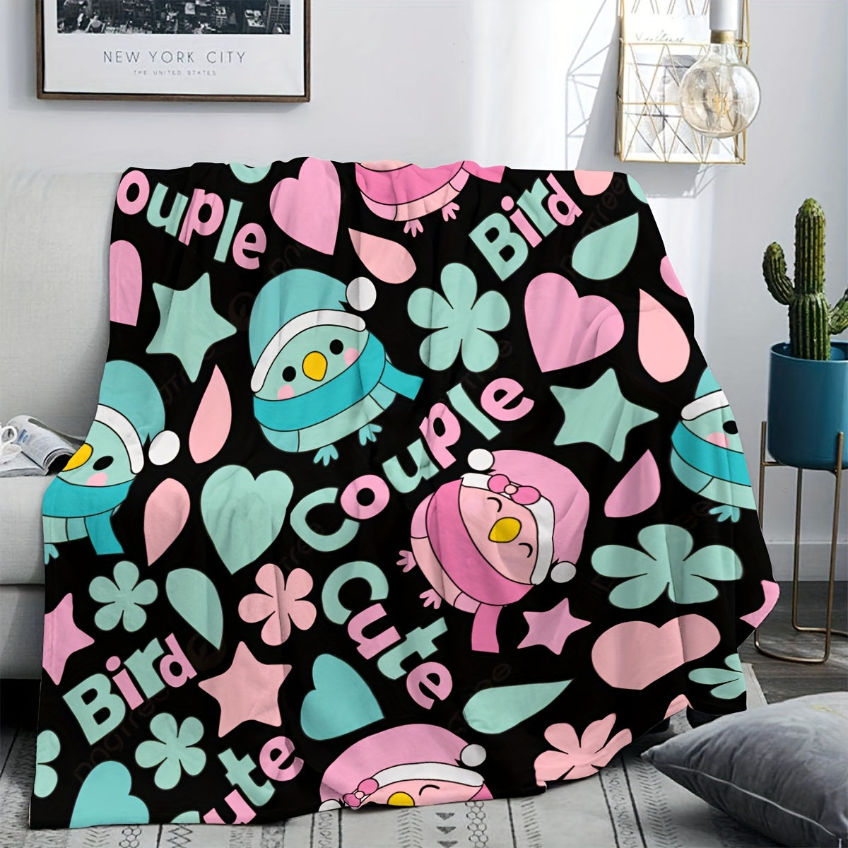 Cartoon Printed Blanket for Home & Outdoor Use