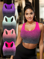 4pcs Racerback Sports Bra Round Neck Running Yoga Top