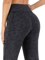 High Waist Bootcut Yoga Leggings with Pocket