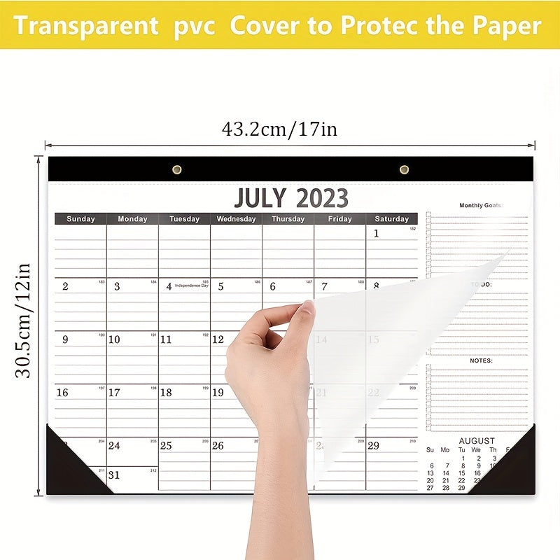 Large Desk Wall Calendar July-Dec 18 Months 18x30