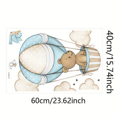 Hot Air Balloon Bear Wall Sticker - Home Bedroom Decor