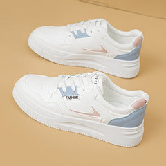 Women's Skate Shoes Low Lace-up Flats Non-slip Casual Walking Shoes