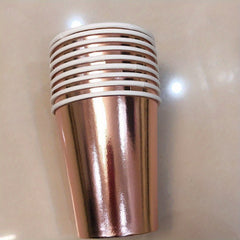 24pcs Rose Golden Party Supplies - Elegant Touch for Birthdays