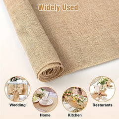 1pc Jute Table Runner Wedding Party Burlap Table Runner Natural Jute Table Cloth