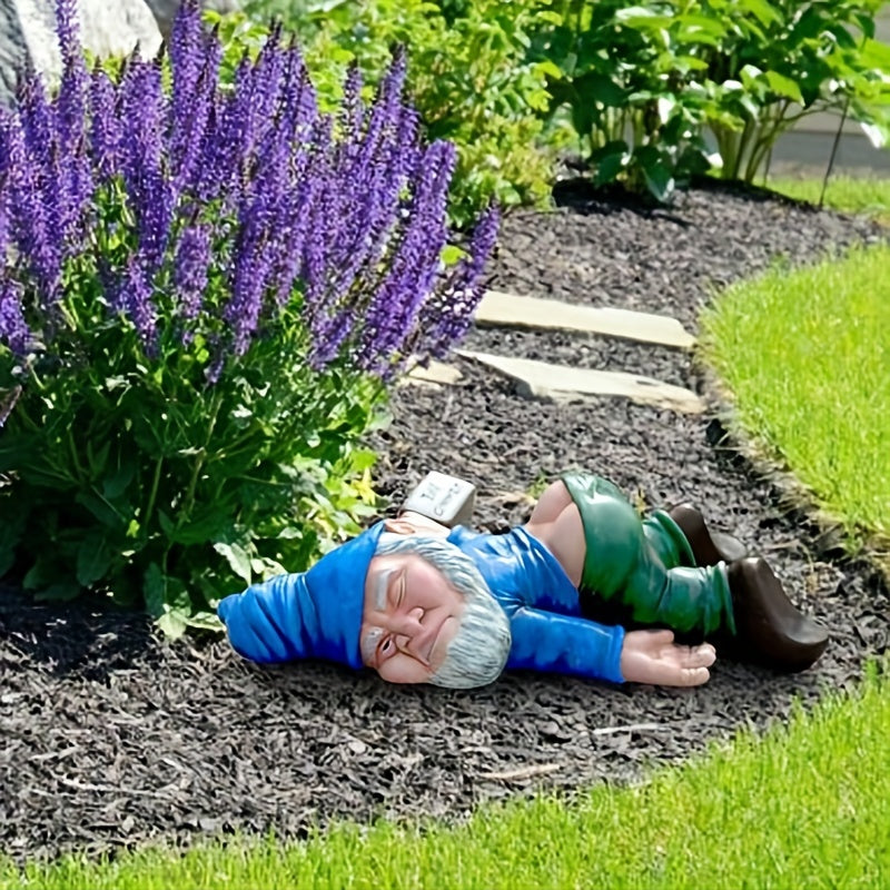 Funny Garden Gnome Resin Statue for Outdoor Indoor Decor