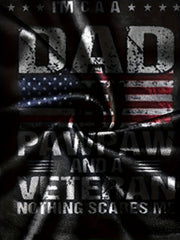 Veteran Dad Letter 3D Digital Pattern Print Men's Graphic T shirt