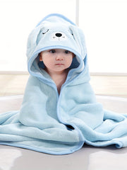 Cartoon Baby Bath Towel & Hooded Bathrobe Soft Microfiber 0-2 Years
