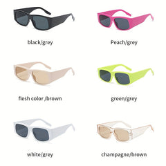 Men's Square Frame PC Glasses Retro Sunglasses With Anti press Box