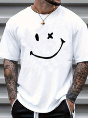 Big Smile Men's Graphic Crew Neck Tee Casual Comfy Tshirt