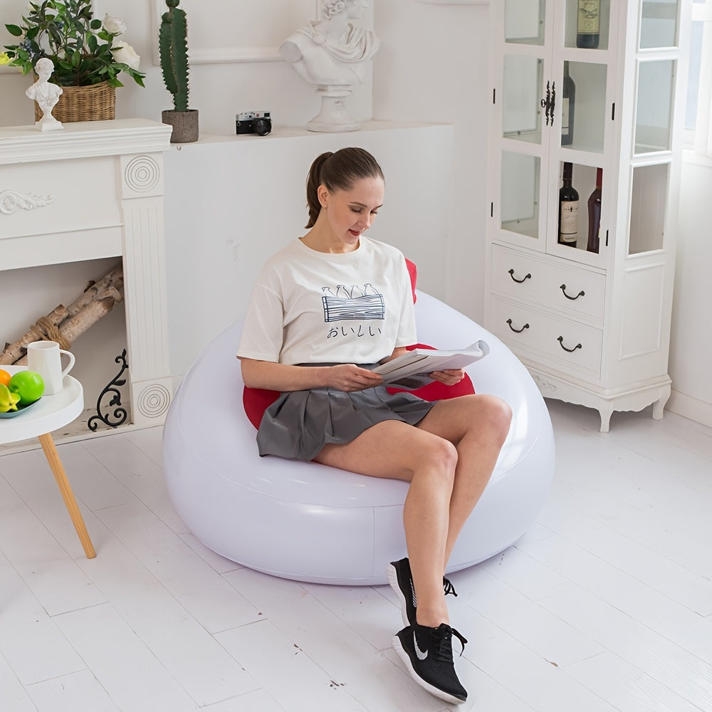 Inflatable Heart-shaped Plush Recliner Sofa Chair Gift