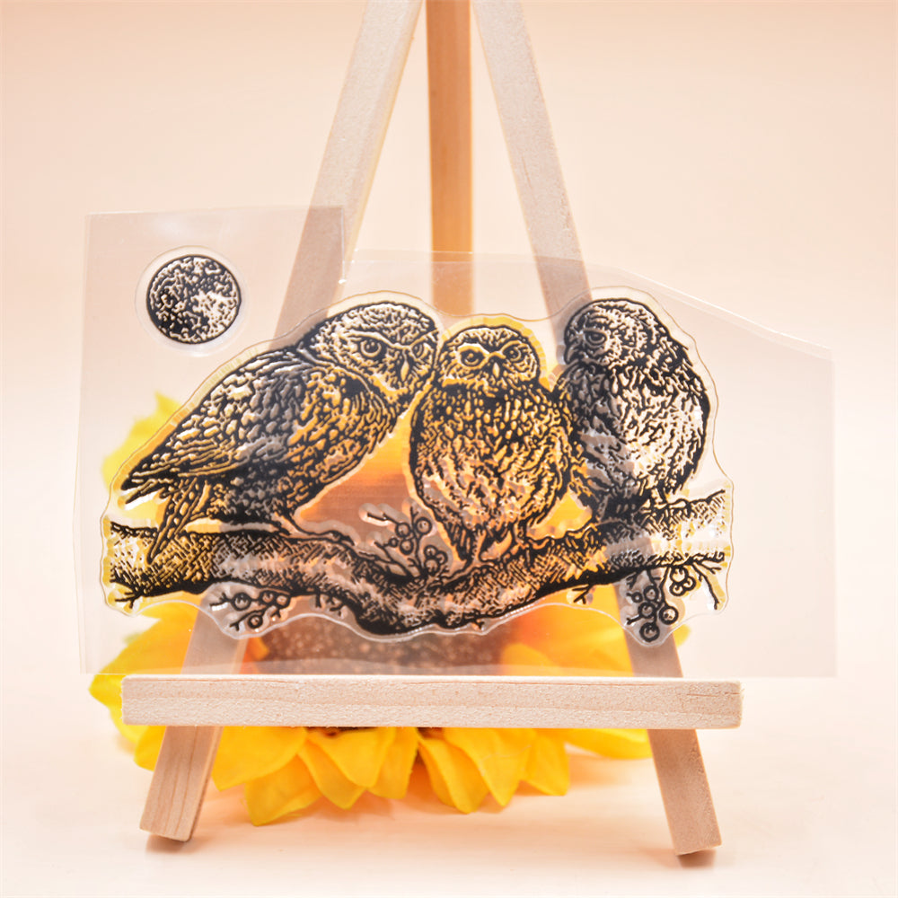 Owls Pattern Clear Silicone Stamp for Crafts