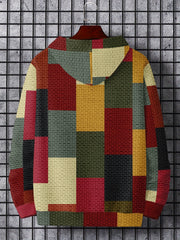 Geometry Print Hoodies For Men Graphic Hoodie Comfy Loose Hooded Pullover