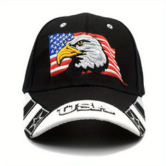 Eagle American Flag Embroidered Baseball Cap Sun Protection Trucker Hat