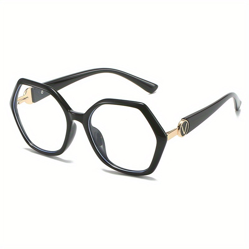 Geometric TR90 Clear Lens Glasses Anti Light for Men Women