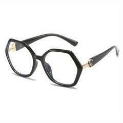 Geometric TR90 Clear Lens Glasses Anti Light for Men Women