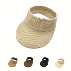 Summer Sunshade Sunscreen Straw Hat Foldable Empty Top Hat
