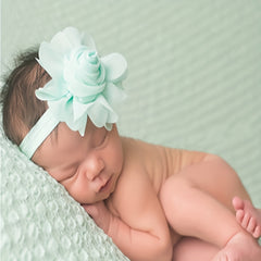 Candy Chiffon Flower Elastic Headband Girls Decorative Hair Accessories