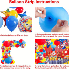 120pcs Matte Latex Balloons Sequin Balloons Carnival Circus Set