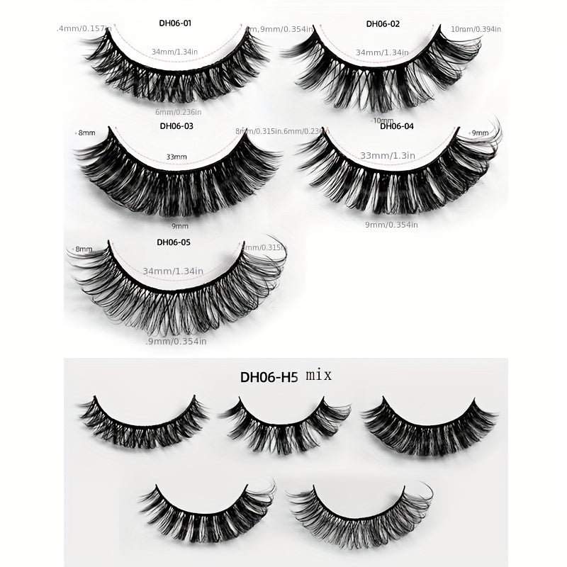 3D False Eyelashes Slender Curling Natural Cat Eye