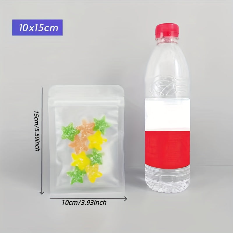 10pcs Frosted Self Sealing Bags for Food Packaging Holiday Candy Bags