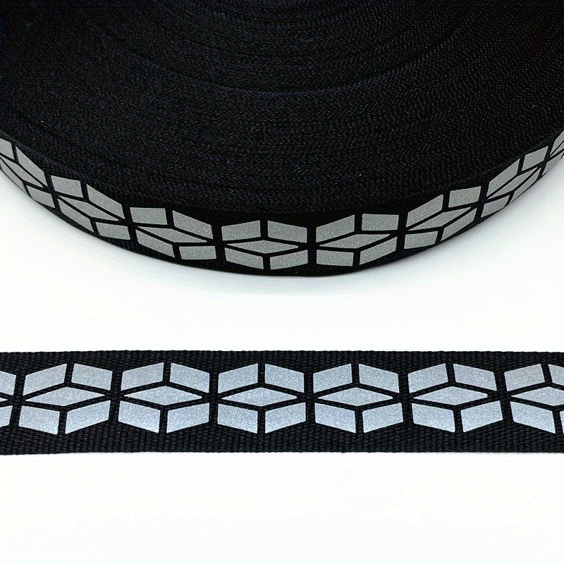 Grosgrain Reflective Ribbon 2 Yards Roll For DIY Crafts Sewing