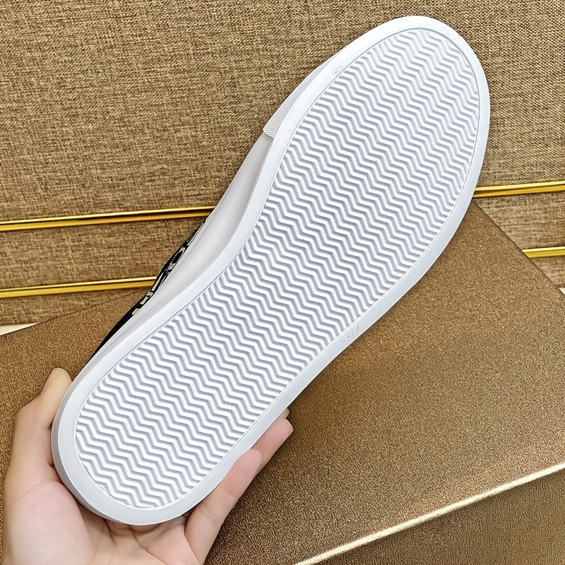 Men's Leather Casual Sneakers Lightweight Non Slip Shoes