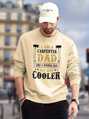 Funny Slogan Print Sweatshirt Men's Casual Graphic Crew Neck Pullover Sweatshirt