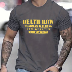 Death Row Print Tee: Casual Stretch Breathable T shirt