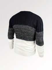 Knitted Cable Sweater Men's Casual Warm Crew Neck Pullover For Fall Winter