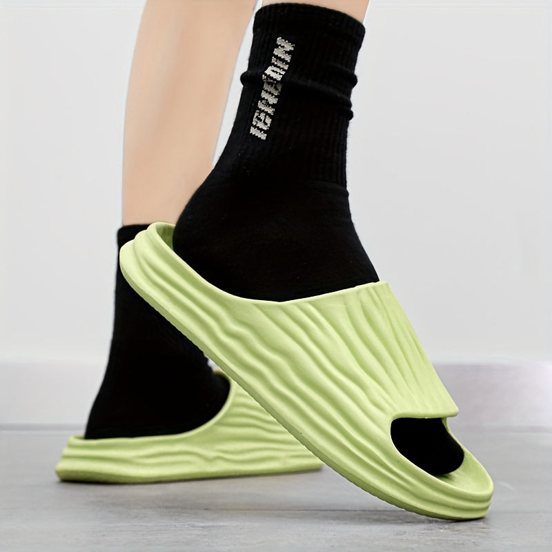 Men's Non Slip Slides Casual Slippers for Indoor Outdoor Beach Shower